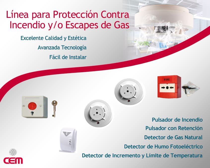 LINEA DE SENSORES Y BOTONERAS CONTRA INCENDIOS